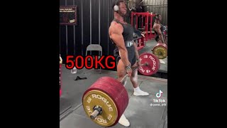 500KG1102lbs Jamal Browner DEADLIFT [upl. by Peisch]