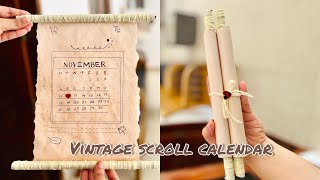 Vintage calendarvintage scroll DIY craftworkmalayalam trendingvideo [upl. by Naujaj]