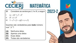 Questão 31 MATEMÁTICA Vestibular CEDERJ 20232 [upl. by Lionel]