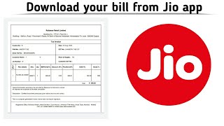 How to download receipts or invoice from My Jio app  Download your Bill  Techno Logic  2021 [upl. by Asyle]