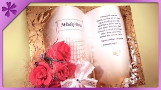 DIY Commemorative book gift for wedding communion ENG Subtitles  Speed up 17 [upl. by Neram]