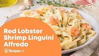 SHRIMP LINGUINI ALFREDO  Red Lobster Inspired CREAMY PASTA Dish  Recipesnet [upl. by Manvel]