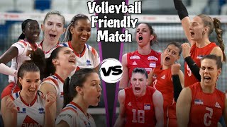 Serbia Vs France Volleyball Highlights Womens Friendly match 2024 [upl. by Tipton]