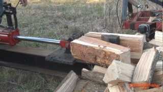 Homemade Tractor PTO Mount woodsplitter in Action [upl. by Iong188]