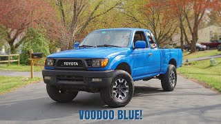 I Painted my 1st Gen Tacoma Voodoo Blue  Update [upl. by Eirolam]