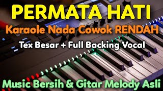 PERMATA HATI Karaoke Nada Cowok Rendah  Evie Tamala [upl. by Bendicta]