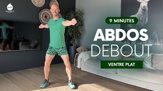 9 min ABDOS DEBOUT pour un ventre plat 🔥 Alexandre Mallier  Move Your Fit [upl. by Romonda]