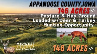 Appanoose County Iowa Pasture amp Hay Ground wGreat Hunting Opportunity Loaded with Deer amp Turkey [upl. by Aidin48]