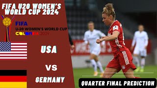 USA vs Germany Live Stream FIFA U20 Womens World Cup 2024 Quarter Final Commentary Score [upl. by Rucker]