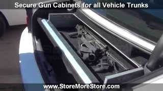 Police Vehicle Gun Cabinets Trunk Rifle Storage Locker  Dodge Chevrolet Ford [upl. by Winton233]