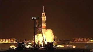 Soyuz TMA16M launches One Year Crew [upl. by Meakem]