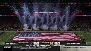 2024 College Football Playoff National Championship Game Michigan vs Washington All22 ESPN3 Feed [upl. by Aicinoid]