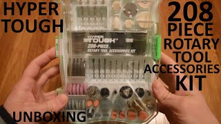 Unboxing Hyper Tough 208 Piece Rotary Tool Accessories Kit [upl. by Maurizio]