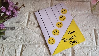 Teachers day card easy and simple but beautifulHow to make teachers day card  teachersdaycard2024 [upl. by Harriot]