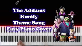 The Addams Family Theme Song  Easy Piano Cover [upl. by Monty]