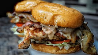 The BEST Grilled Chicken Sandwich EVER Recipe  Ray Macks Kitchen and Grill [upl. by Gasper]