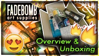 Fadebomb HAUL Overview and Unboxing Graffiti Markers Inks Streakers and many more [upl. by Arot]