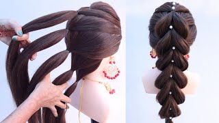 very easy amp amazing ponytail hairstyle for long hair [upl. by Nnahtebazile]