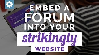 Embed A Forum Into Your Strikingly Website [upl. by Hafeetal]