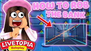 HOW TO ROB THE SKYTOPIA BANK  SECRET VAULT CODE in Livetopia Roblox RP [upl. by Alejandro]