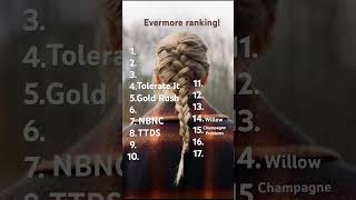 My ranking of evermore evermorealbum swift music taylorswift evermore ts ranking [upl. by Nas]