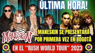 🛑LA BANDA DE ROCK ITALIANA MANESKIN SE PRESENTA EN BOGOTÁ ✅RUSH WORLD TOUR✅ NOTICIAS COLOMBIA TV🛑 [upl. by Hteazile938]