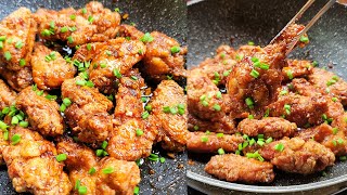 CRISPY SOY GARLIC BUTTER CHICKEN WINGS RECIPE [upl. by Yajiv568]