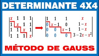 Determinante 4x4 con Incógnitas [upl. by Markus]