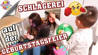 SCHLÄGEREI auf der GEBURTSTAGSFEIER  ANGRIFF auf die MÄDCHEN  Family Fun [upl. by Inahpets]