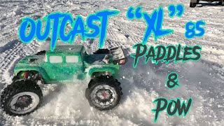 Paddles amp Powder Arrma Outcast XL 8s winter rip [upl. by Lonnard]