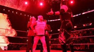 Kane chokeslams Raw guest star Curly from The Three [upl. by Elayor]