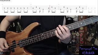 Pennyroyal Tea by Nirvana  Bass Cover with Tabs PlayAlong [upl. by Benito]