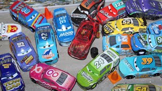 Disney Cars 3 Crash Damaged Piston Cup Racers Stock Car Veterans Motor Speedway South Customs [upl. by Timus418]