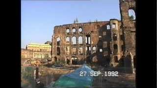 Dresden  Anfang der 90´ iger  zerstörtes Taschenbergpalais vor dem Wiederaufbau [upl. by Marietta399]