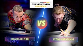 DAVID ALCAIDE VS FITIM HARADINAJ  2024 EUROPEAN OPEN billiards nineball 9ballpool highlights [upl. by Ahsinrad267]