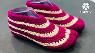 New Knitting Pattern For Ladies Socks jutti Jurab Bunny two Colour main Anguthe wali jurab  500 [upl. by Marris]