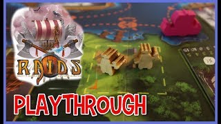 2 Player Raids Board Game Playthrough [upl. by Ecneralc158]