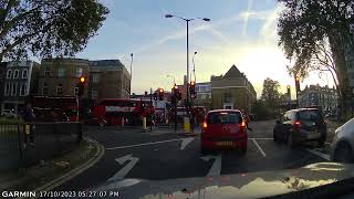 Kenninghall Road  Lee Bridge Roundabout  Lower Clapton Road  Downs Road  Cricketfield Road [upl. by Abernon]