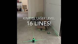 KINAVEL Laser Level 4x360 Self Leveling 16 Lines [upl. by Imhskal]