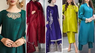 Very Attractive Silk Dress Designing Ideas 2024 [upl. by Cyma842]