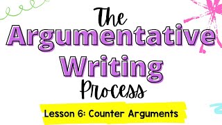 Argumentative Writing Unit  Lesson 6 Counter Arguments [upl. by Notgnirra]