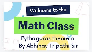 pythagoras theoremsimple conceptncrtisccbseupboard english medium [upl. by Drexler49]