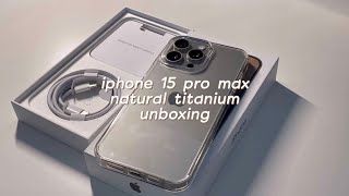 unboxing iphone 15 pro max natural titanium  philippines 🇵🇭 [upl. by Hadeehuat]