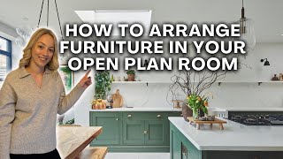 How to arrange furniture in your open plan kitchen living dining room [upl. by Reimer]