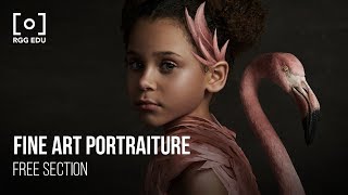 Fine Art Portraiture  Painting The Flamingo Backdrop Free Tutorial Excerpt [upl. by Drofxer308]