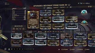 Warframe Builds End game Revenant Prime Build [upl. by Aynav]