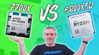 Ryzen 7 7700X Vs Ryzen 7 5800X3D 42 Game Benchmark  1080p 1440p amp 4K [upl. by Alleuqahs]