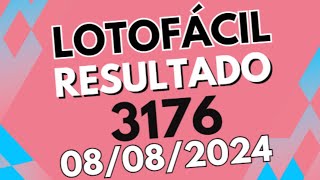 RESULTADO DA LOTOFÁCIL 3176  Confira os Números do Concurso 3176 [upl. by Tnomel]