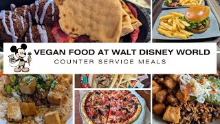 A Vegans Guide to Disney World Counter Service restaurants  Plant based quick meals we ate [upl. by Kahl]