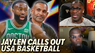 Reaction to Jaylen Brown calling out Grant Hill for being left off USA Olympic team  Nightcap [upl. by Korrie]